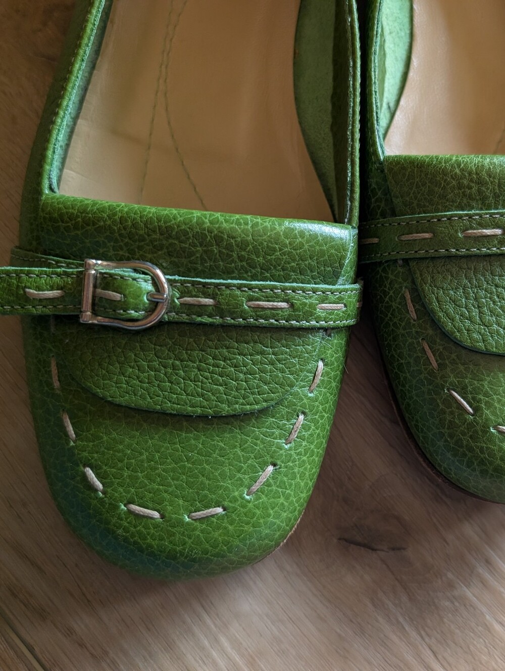 kate spade Green Leather Loafers 8 - Picture 2 of 8